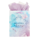 Be Still Watercolor Medium Gift Bag With Gift Tag