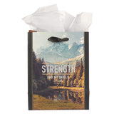 Lord Is My Strength Medium Gift Bag With Gift Tag