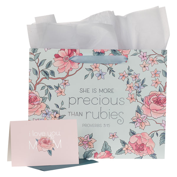 More Precious Than Rubies Large Landscape Gift Bag With Card