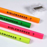 4-Piece Assorted Colors Jumbo Dry Highlighter Bible Markers With Sharpener