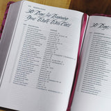 NIV Brown & Pink Faux Leather Women's Devotional Bible Large Print