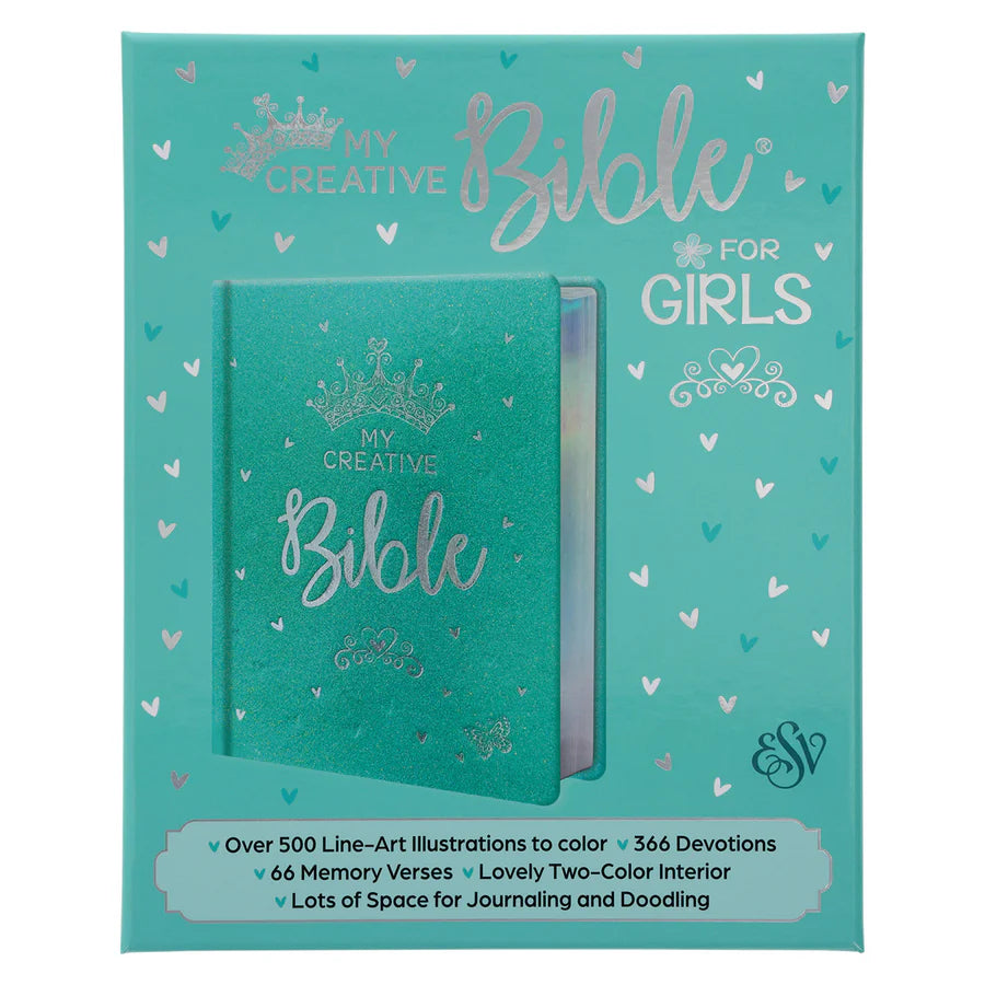 ESV Teal Glitter Hardcover My Creative Bible for Girls – Ruby's