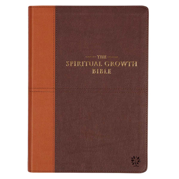 NLT The Spiritual Growth Bible Thumb Indexed Brown / Tan (Imitation Leather)