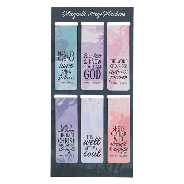 Scenic Magnetic Bookmarks Set Of 6