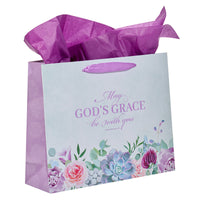 May God's Grace Be With You Large Landscape Gift Bag With Card