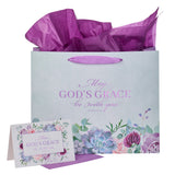 May God's Grace Be With You Large Landscape Gift Bag With Card
