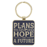 Hope And A Future Navy Blue Metal Key Ring