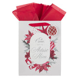 Oh Come Let Us Adore Him Portrait Gift Bag with Gift Tag