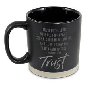 Mug Hold Hope Trust Raw Bottom Black