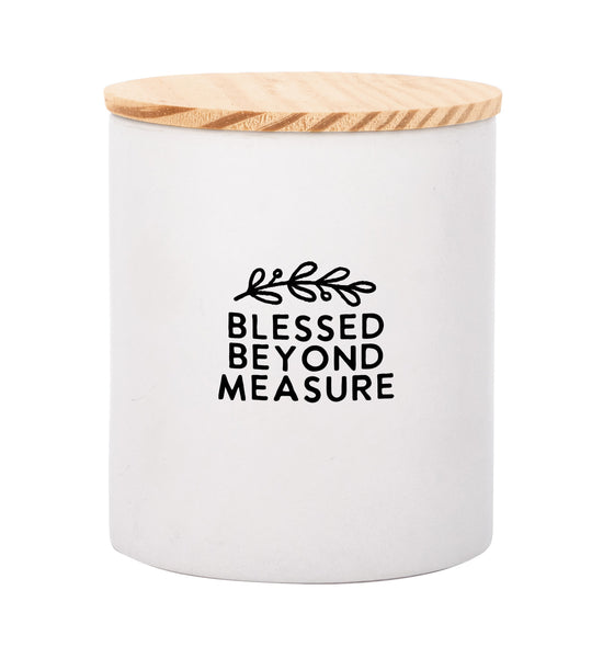 BLESSED BEYOND MEASURE-canister