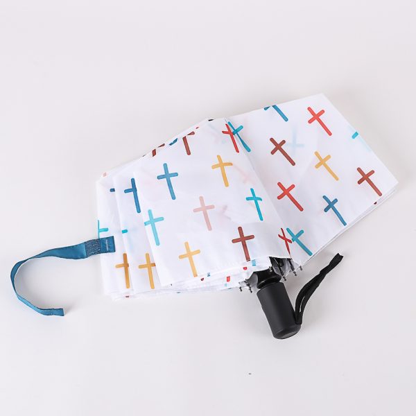 Compact Umbrella – Colorful Crosses