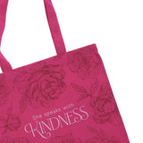 She Speaks with Kindness Canvas Tote Bag