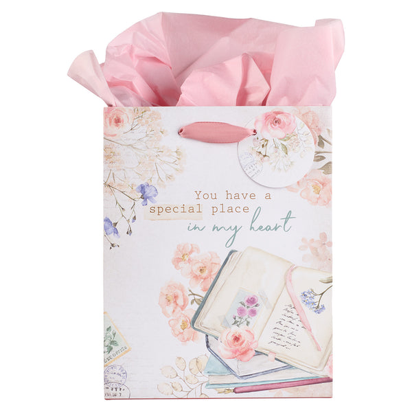 You Have A Special Place In My Heart Medium Gift Bag With Gift Tag
