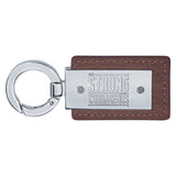 Strong and Courageous Faux Leather Keyring