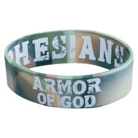 Armor Of God Green Silicone Wristband
