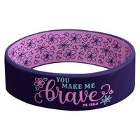 You Make Me Brave Purple Silicone Wristband