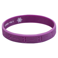 Pray & Never Give Up Silicone Wristband