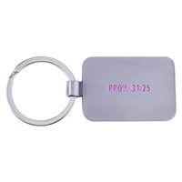 Strength and Dignity Metal Keyring