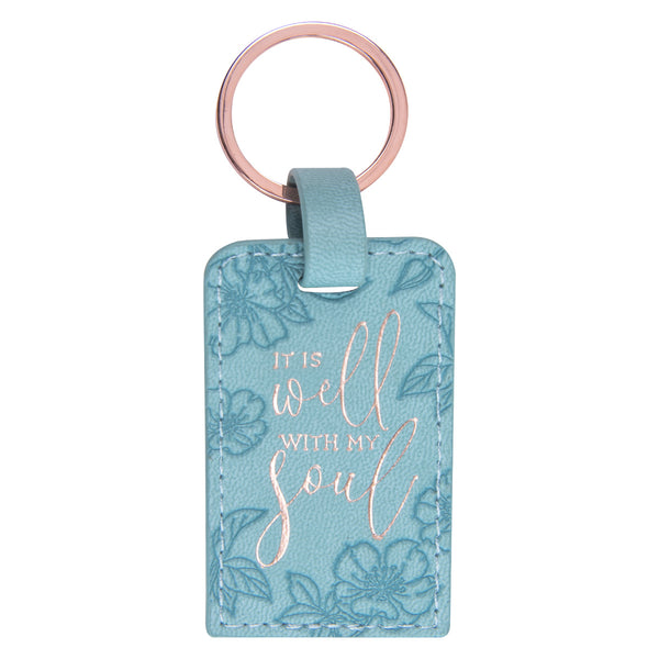 It is Well with my Soul Faux Leather Keyring