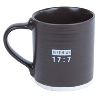 Blessed Is The One Who Trusts In The Lord Brown Ceramic Mug - Jeremiah 17:7