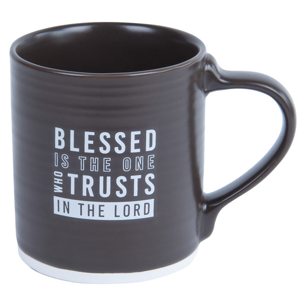 Blessed Is The One Who Trusts In The Lord Brown Ceramic Mug - Jeremiah 17:7
