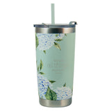 With God All Things Are Possible Stainless Steel Green Travel Mug