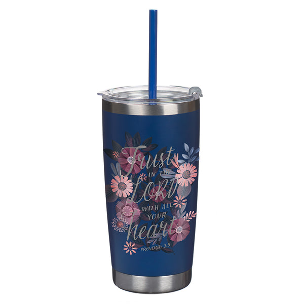 Trust In The Lord With All Your Heart Stainless Steel Travel Mug