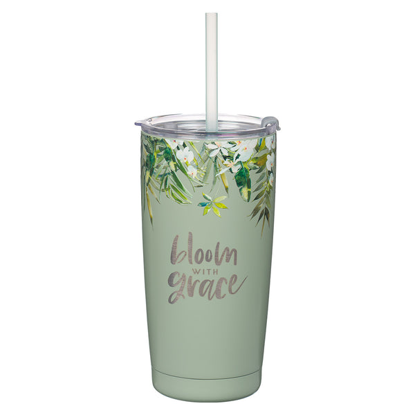 Bloom With Grace Stainless Steel Travel Mug