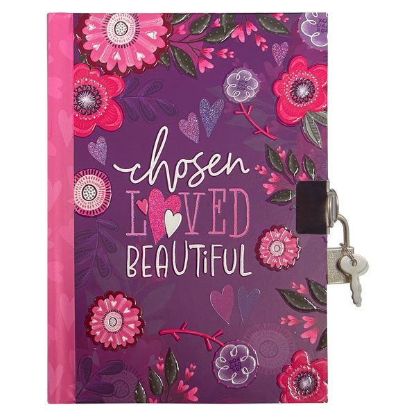 Chosen Loved Beautiful Hardcover Diary With A Lock & Key