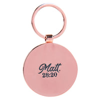 I Am with You Always Epoxy Metal Key Ring