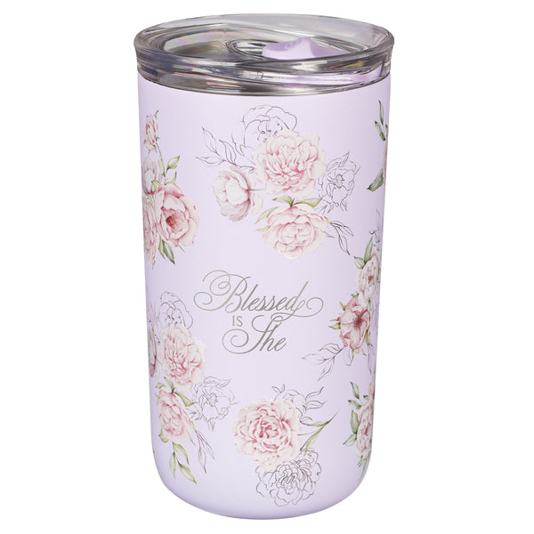 Blessed is She Pink Stainless Steel Travel Mug