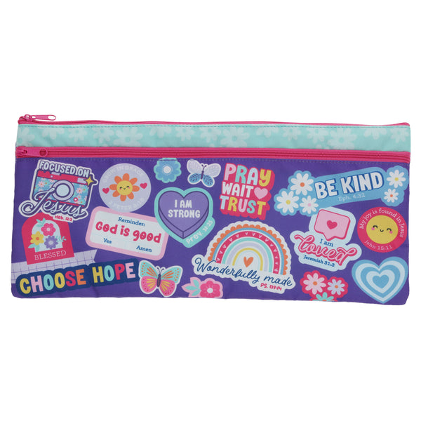 I Am Strong Canvas Pencil Case