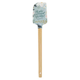 He Who Promised is Faithful Light Blue Floral Silicone Spatula – Hebrews 10:23