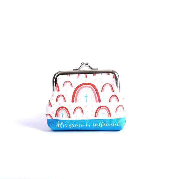 Coin Purse – His Grace Is Sufficient Rainbows