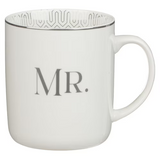 Mr. & Mrs. White Ceramic Coffee Mug Set - Ecclesiastes 4:9
