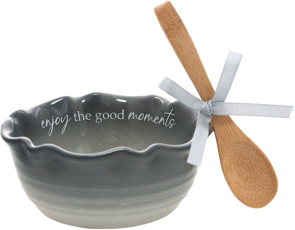 Enjoy Moments Ceramic Bowl with spoon
