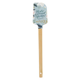 He Who Promised is Faithful Light Blue Floral Silicone Spatula – Hebrews 10:23