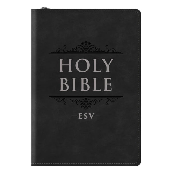 ESV Black Faux Leather Compact Bible with Zip