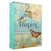 NLT Aquamarine Faux Leather Hardcover Inspire Bible