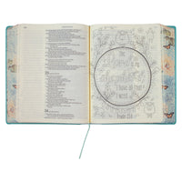 NLT Aquamarine Faux Leather Hardcover Inspire Bible