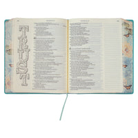 NLT Aquamarine Faux Leather Hardcover Inspire Bible