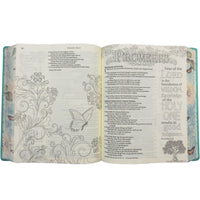 NLT Aquamarine Faux Leather Hardcover Inspire Bible