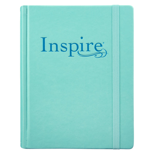 NLT Aquamarine Faux Leather Hardcover Inspire Bible