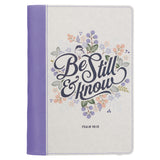 Be Still And Know (Faux Leather Journal With Zipped Closure)