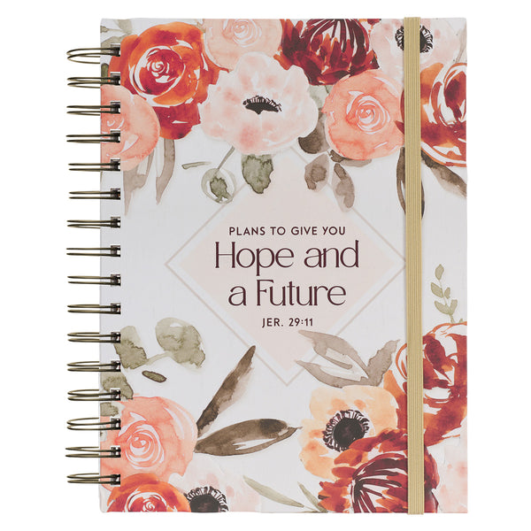 Plans To Give You Hope and a Future Hardcover Wirebound Journal with Elastic Closure