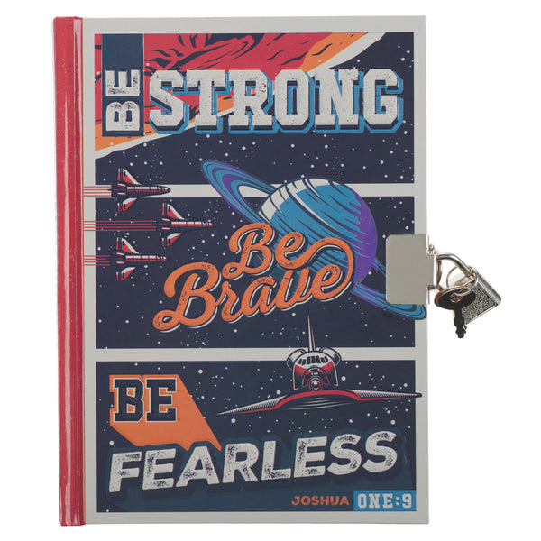 Be Strong, Be Brave, Be Fearless Hardcover Secret Diary with a Lock & Key