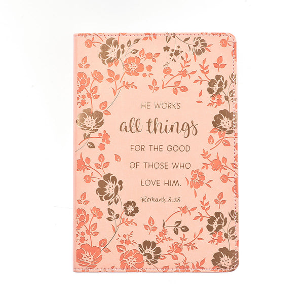 All Things For The Good Coral (Faux Leather Journal)