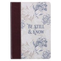 Be Still & Know Floral (Faux Leather Journal)