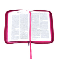 ESV Pink Faux Leather Compact Bible With Zip