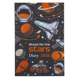 2026 School Diary - Daily Planner for Boys - Shoot for the Stars - Paperback